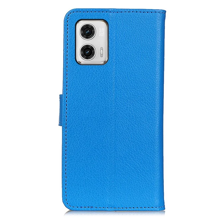 Für Motorola Moto G73 5G Wallet Phone Cover Litchi Texture PU Lederhülle Telefonständer - Blau