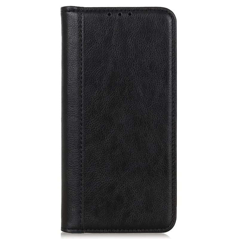 For Honor X9a / X40 / Magic5 Lite 5G Litchi Texture Split Leather Phone Case Shockproof Wallet Cover with Stand - Black