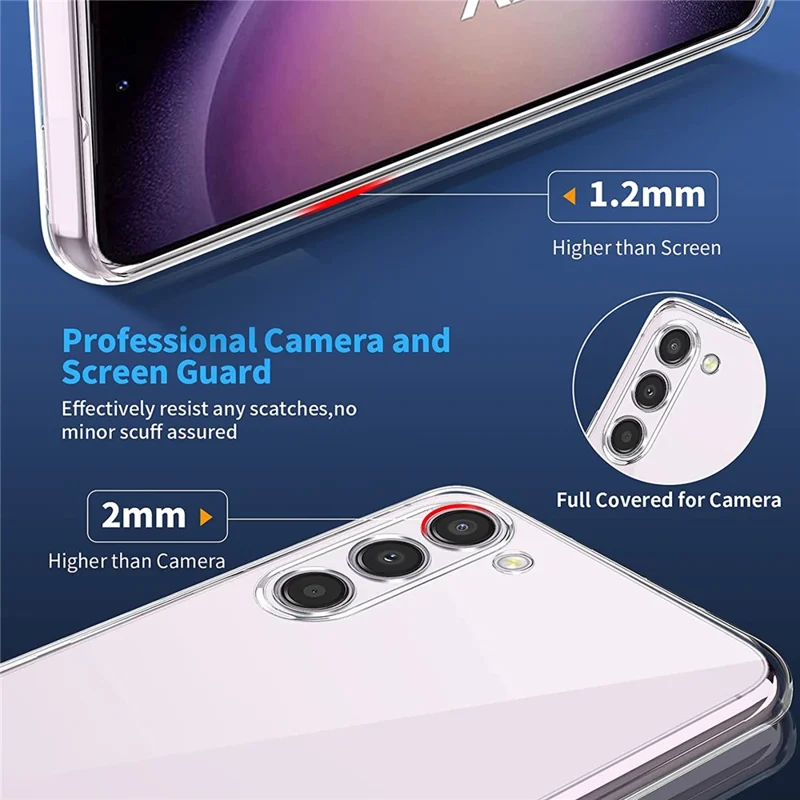 For Samsung Galaxy S23+ Drop Protection TPU Phone Case Anti-fingerprint Cell Phone Cover