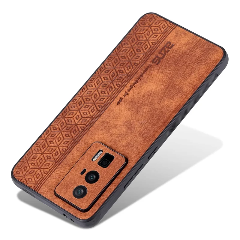 AZNS For Xiaomi Poco F5 Pro 5G / Redmi K60 Pro 5G / K60 5G Funda de Teléfono Resistente a los Golpes de Cuero PU+TPU - Marrón
