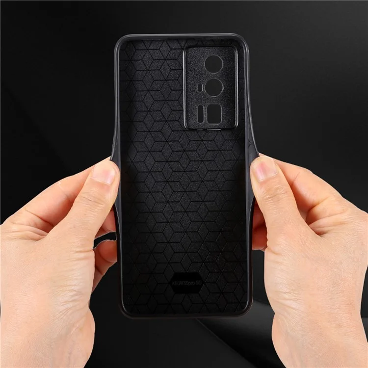AZNS For Xiaomi Poco F5 Pro 5G / Redmi K60 Pro 5G / K60 5G Funda de Teléfono Resistente a los Golpes de Cuero PU+TPU - Marrón