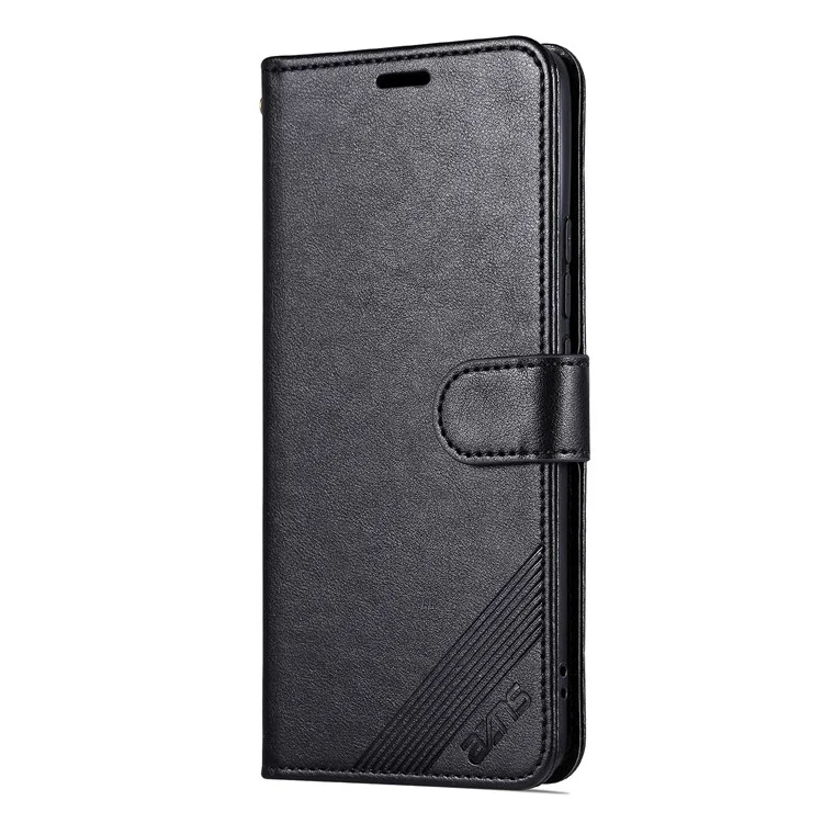 AZNS Phone Lederhülle für Xiaomi Poco F5 Pro 5G / Redmi K60 Pro 5G / K60 5G Standfunktion Brieftasche Schützende Handyhülle - Schwarz