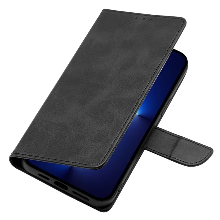 Para Xiaomi Poco X5 Pro 5G / Redmi Note 12 Pro Speed 5G / Redmi Note 12 Pro 5G Capa de Telefone de Couro Carteira Suporte para Telefone - Preto