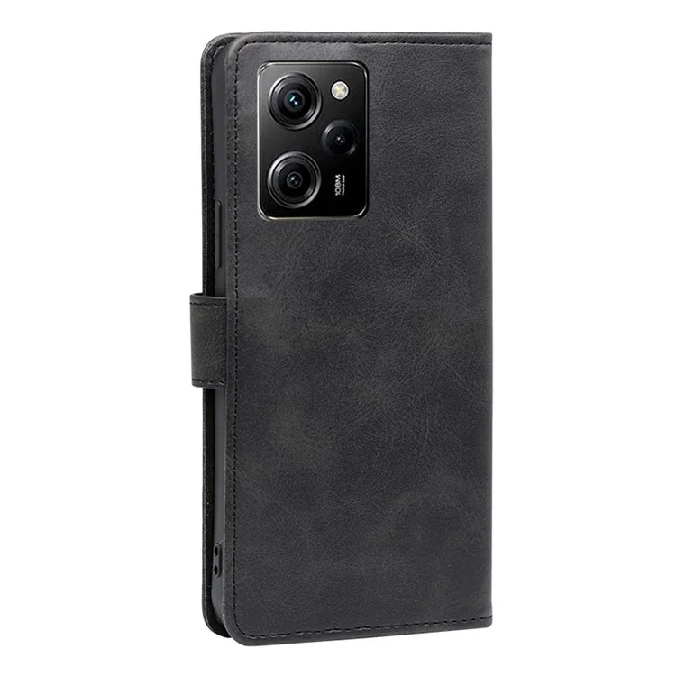 Para Xiaomi Poco X5 Pro 5G / Redmi Note 12 Pro Speed 5G / Redmi Note 12 Pro 5G Capa de Telefone de Couro Carteira Suporte para Telefone - Preto