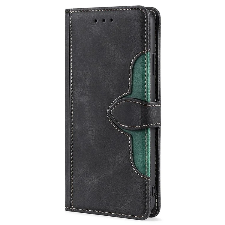 For Honor X40 5G Telefono Antiurto Supporto Copertina Cappello di Paglia Disegno Custodia in Pelle PU Portafoglio - Nero