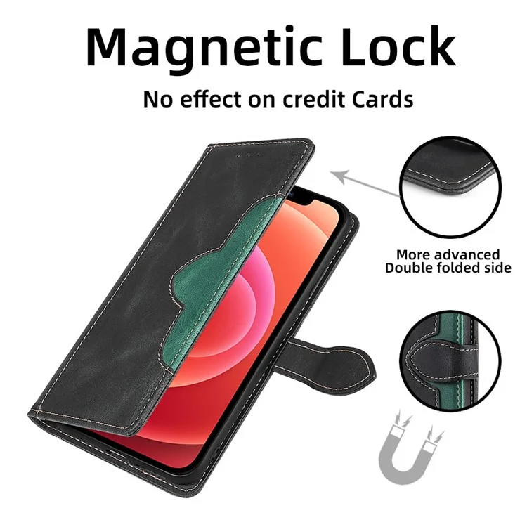 For Honor X40 5G Téléphone résistant aux chocs Couvercle du support Conception de chapeau de paille Étui portefeuille en cuir PU - Brun