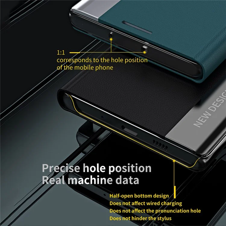 Pour Xiaomi Poco X5 5G / Redmi Note 12 5G (Global) / (Inde) / (Chine) Étui de téléphone en cuir PU avec revêtement électrolytique - Vert
