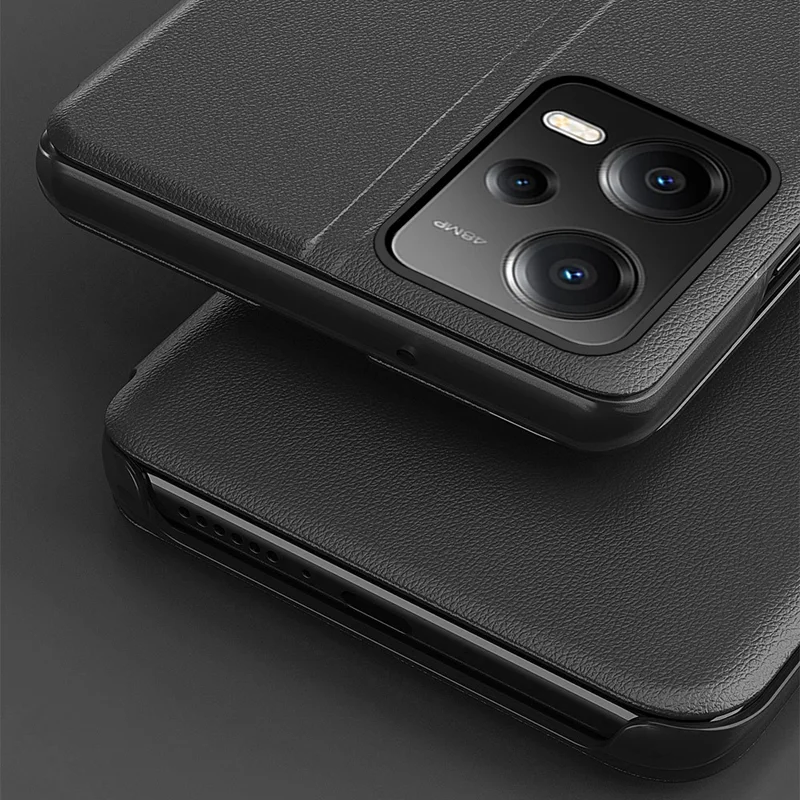 Para Xiaomi Poco X5 5G / Redmi Note 12 5G (Global) / (Índia) / (China) Caso da capa de telefone de couro PU com suporte - Laranja