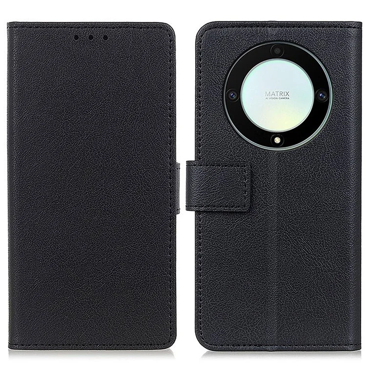 Per Honor X9a 5G / X40 5G / Magic5 Lite 5G Portafoglio in pelle PU Custodia per telefono Stand Anti-caduta Cover per telefono - Nero
