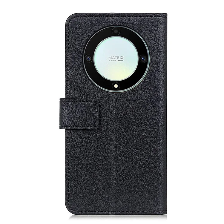 Per Honor X9a 5G / X40 5G / Magic5 Lite 5G Portafoglio in pelle PU Custodia per telefono Stand Anti-caduta Cover per telefono - Nero