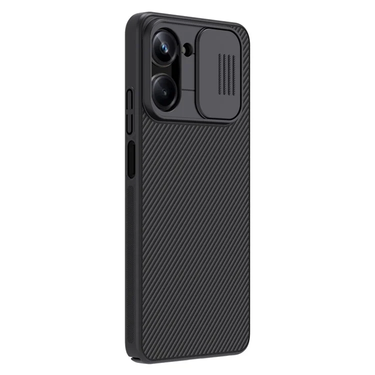 NILLKIN CamShield Hard PC Phone Case per Realme 10 Pro 5G, Protezione Scorrevole Obiettivo Custodia per Telefono - Nero