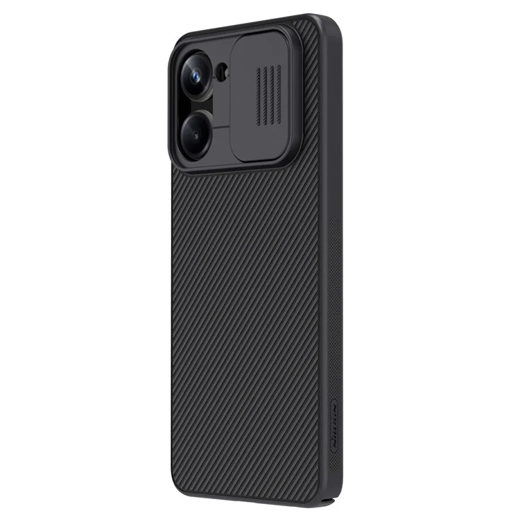 NILLKIN CamShield Hard PC Phone Case per Realme 10 Pro 5G, Protezione Scorrevole Obiettivo Custodia per Telefono - Nero