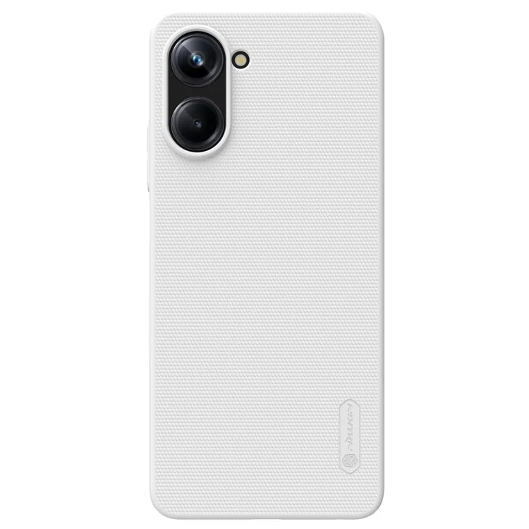 NILLKIN Frosted Shield Hard PC Phone Case per Realme 10 Pro 5G , Custodia posteriore opaca antitraccia - Bianca