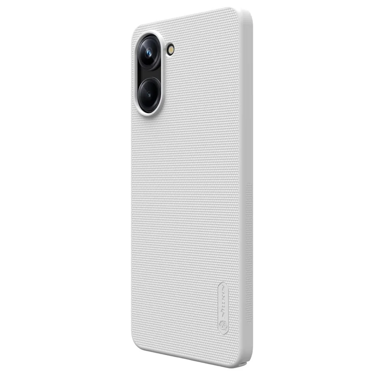NILLKIN Frosted Shield Hard PC Phone Case per Realme 10 Pro 5G , Custodia posteriore opaca antitraccia - Bianca