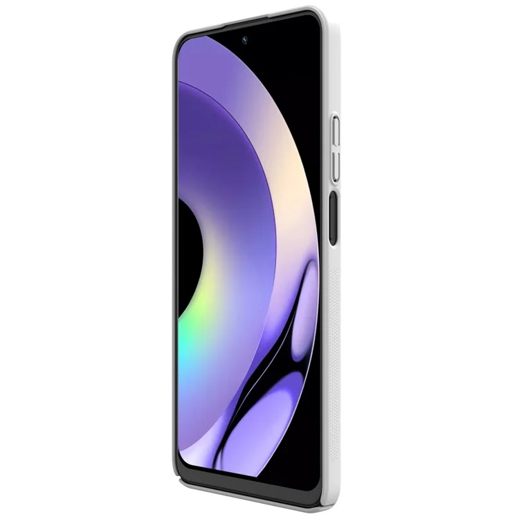 NILLKIN Frosted Shield Hard PC Phone Case per Realme 10 Pro 5G , Custodia posteriore opaca antitraccia - Bianca