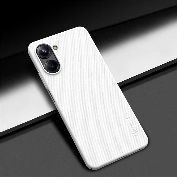 NILLKIN Frosted Shield Hard PC Phone Case per Realme 10 Pro 5G , Custodia posteriore opaca antitraccia - Bianca