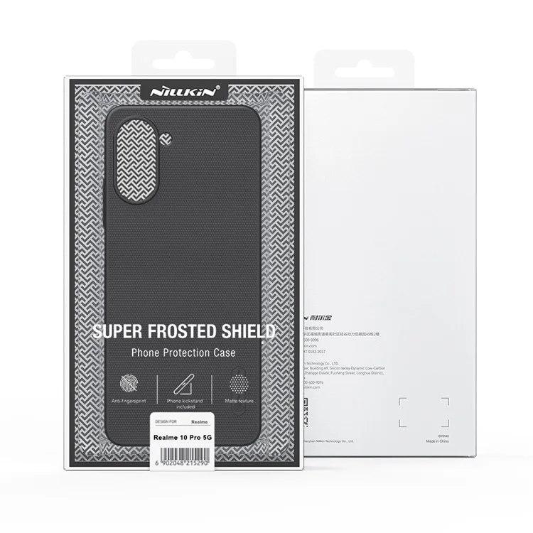 NILLKIN Frosted Shield Hard PC Phone Case per Realme 10 Pro 5G , Custodia posteriore opaca antitraccia - Bianca