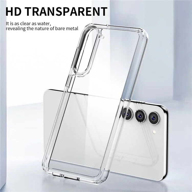 IPAKY Diamond Series для Samsung Galaxy S23+ Высокая прозрачность Ударопрочный чехол PC+TPU для защиты телефона - Прозрачный