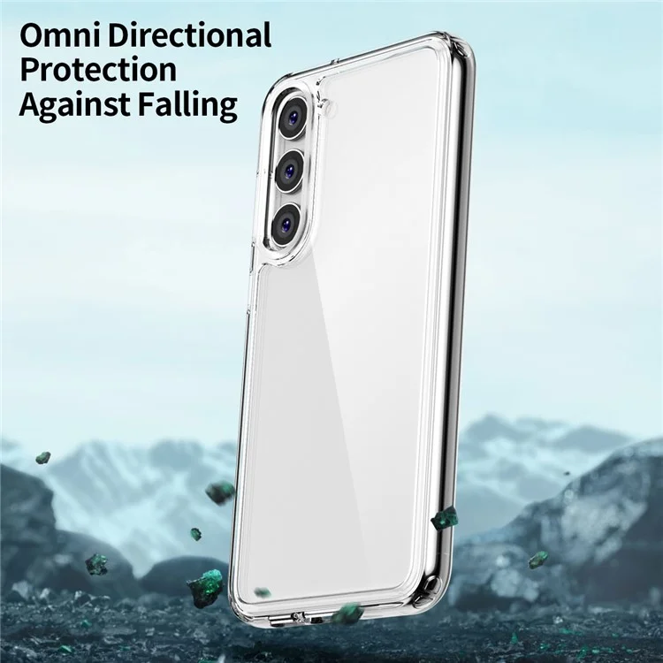IPAKY Diamond Series для Samsung Galaxy S23+ Высокая прозрачность Ударопрочный чехол PC+TPU для защиты телефона - Прозрачный