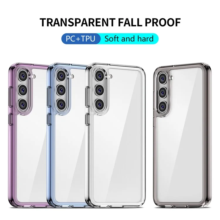 IPAKY Diamond Series для Samsung Galaxy S23+ Высокая прозрачность Ударопрочный чехол PC+TPU для защиты телефона - Прозрачный