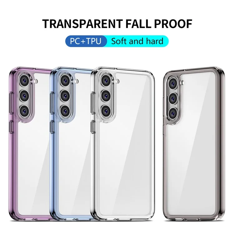 IPAKY Diamond Series for Samsung Galaxy S23 Phone Case High Transparency PC+TPU Anti-drop Back Cover - Transparent