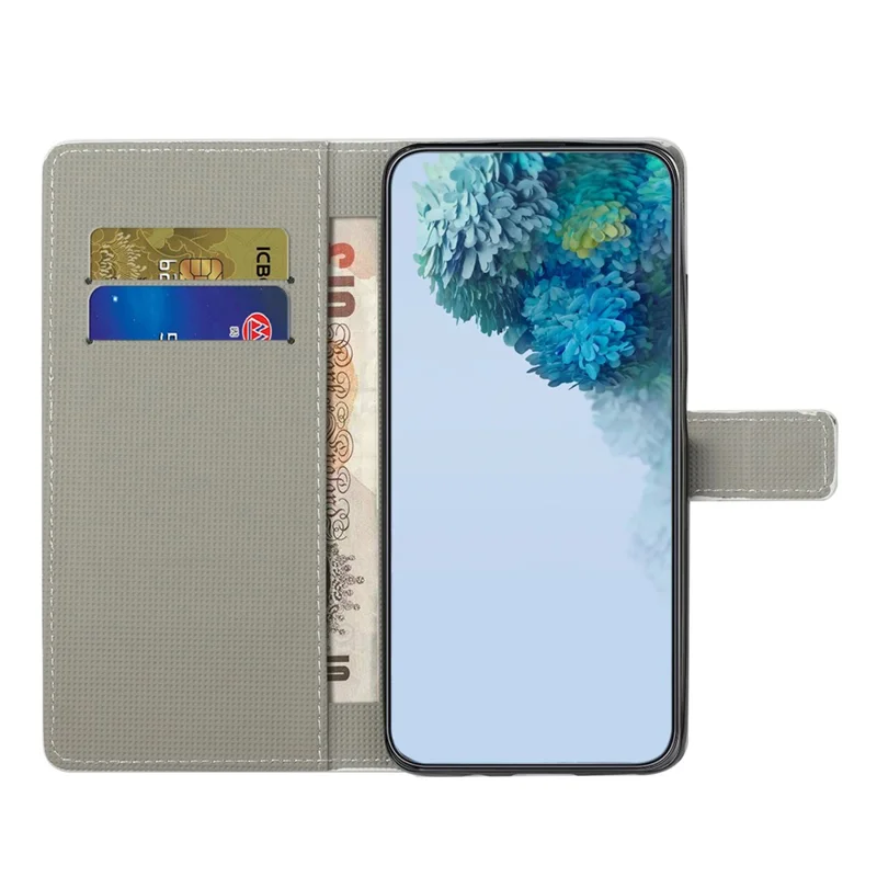 Leather Stand Phone Case For Motorola Moto E13 4G , Pattern Printing Magnetic Wallet Cover - Jelly Fish