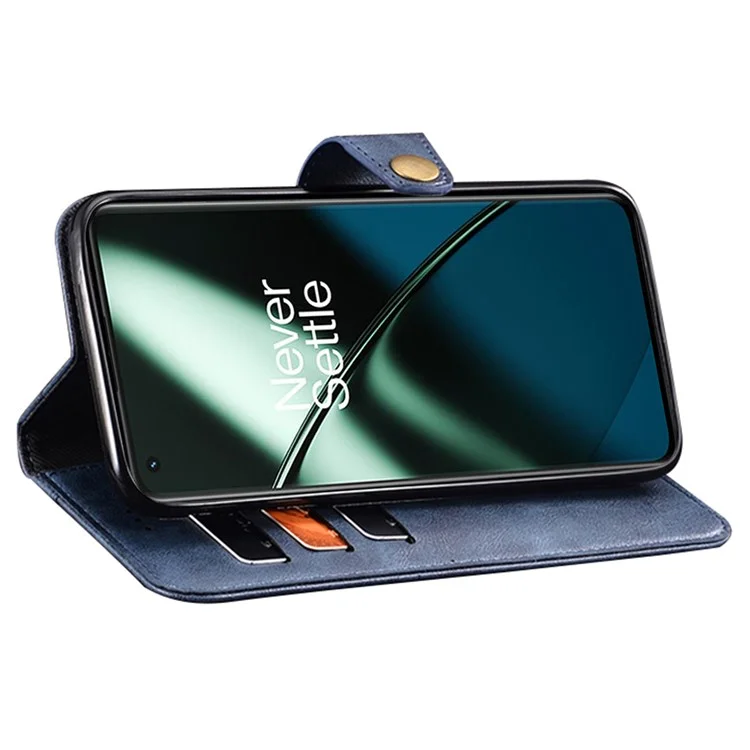 IDEWEI Per OnePlus 11 5G Telefono Custodia a Portafoglio in Pelle PU+TPU con Texture Fine, Cover Supporto per Telefono - Nero