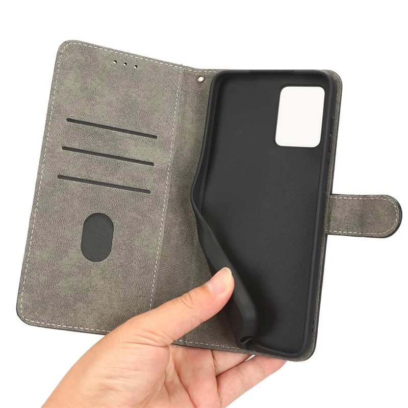 For Motorola Moto G53 5G Leather Phone Case Phone Stand RFID Blocking Wallet Cover - Blue