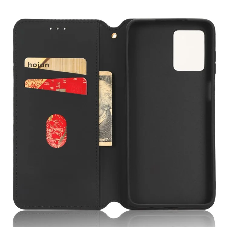 Per Motorola Moto G53 5G Custodia per telefono Motivo a rombo impresso Custodia in pelle PU con supporto - Nero