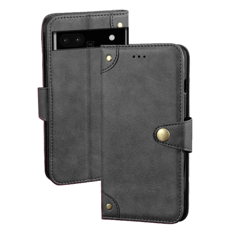 IDEWEI per Google Pixel 7a Custodia per telefono a prova di urto in pelle PU con supporto Wallet Cell Phone Cover - Nero