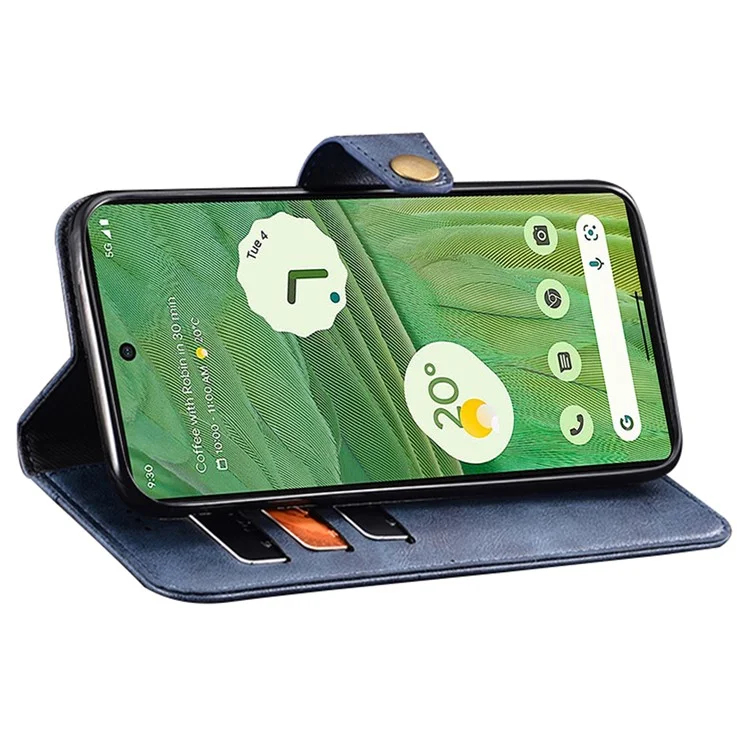 IDEWEI per Google Pixel 7a Custodia per telefono a prova di urto in pelle PU con supporto Wallet Cell Phone Cover - Nero