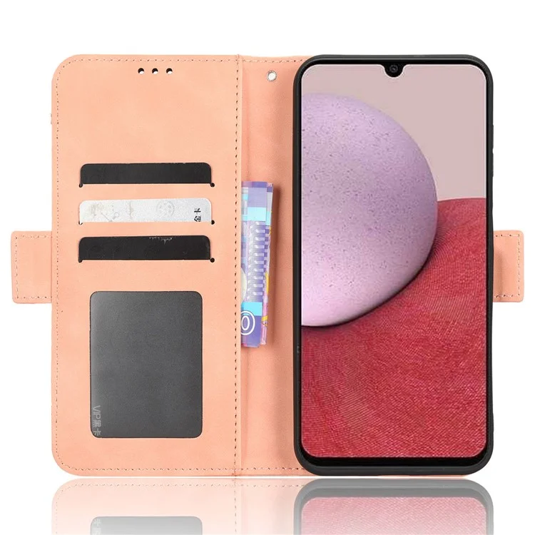 Für Samsung Galaxy A14 5G / A14 4G Wallet Protective Phone Case Mehrfach-Kartenfächer PU-Leder Telefonständer - Pink