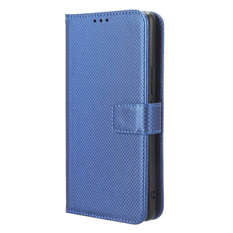 For TECNO Spark 8C 4G / Spark Go 2022 KG5 Diamond Texture Wallet Phone Case Stand PU Leather Phone Cover - Blue