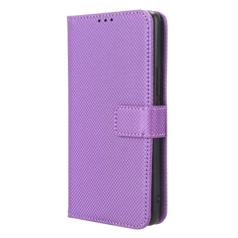 For TECNO Spark 8C 4G / Spark Go 2022 KG5 Diamond Texture Wallet Phone Case Stand PU Leather Phone Cover - Purple