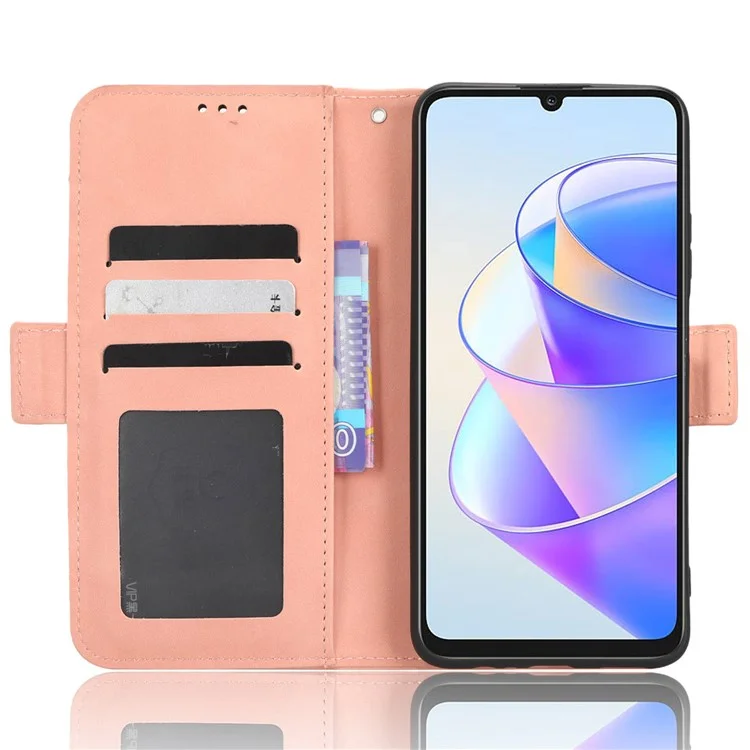 Per Honor X7a 5G / Play7T 5G Custodia Portafoglio per Telefono Vari Slot per Schede Supporto Protettivo Flip Custodia in Pelle - Rosa
