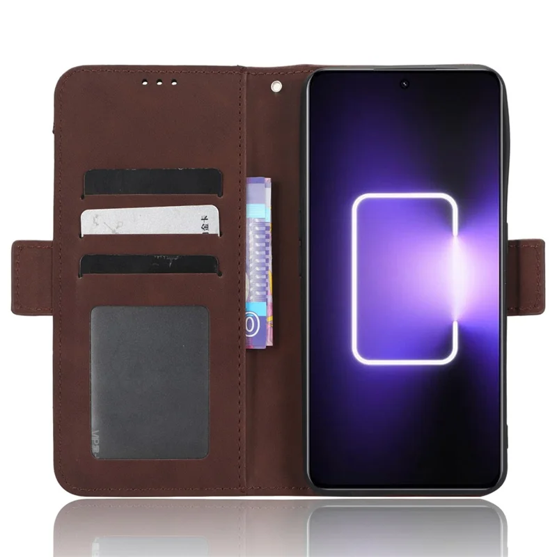 For Realme GT Neo 5 5G / Neo 5 240W 5G / Realme GT3 5G Wallet Phone Leather Case Multiple Card Slots Stand Cell Phone Cover - Brown