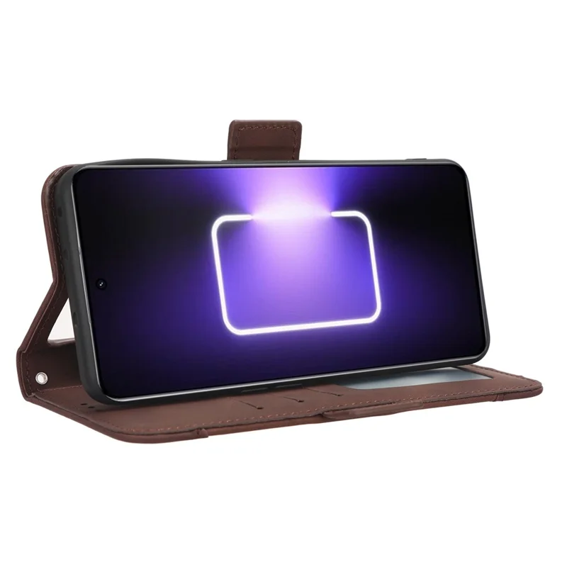 For Realme GT Neo 5 5G / Neo 5 240W 5G / Realme GT3 5G Wallet Phone Leather Case Multiple Card Slots Stand Cell Phone Cover - Brown