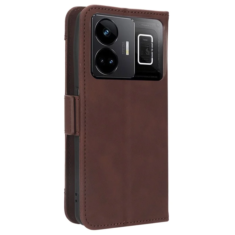 For Realme GT Neo 5 5G / Neo 5 240W 5G / Realme GT3 5G Wallet Phone Leather Case Multiple Card Slots Stand Cell Phone Cover - Brown
