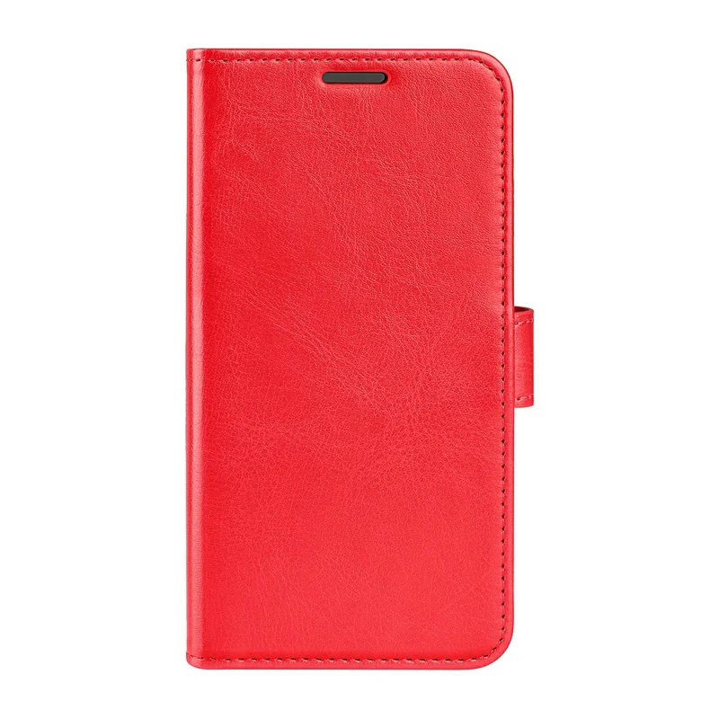 For Xiaomi 13 5G Phone Case Crazy Horse Texture Leather Flip Stand Wallet Shockproof Cell Phone Cover - Red