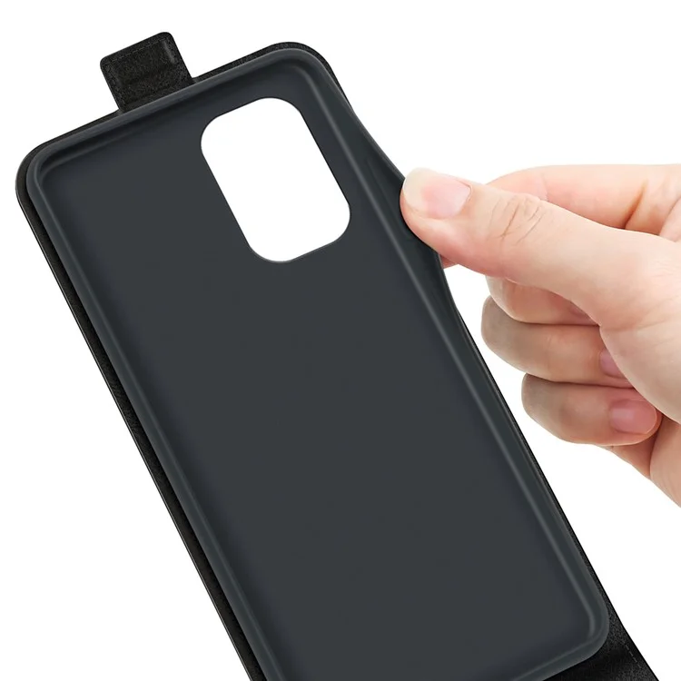 Étui de protection antichoc pour téléphone portable Nokia X30 5G, étui de protection vertical en cuir aspect peau de cheval avec fente pour carte - Noir