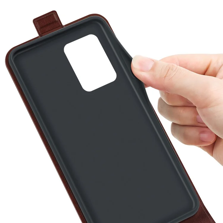 Vertical Flip Leather Cover for Xiaomi Redmi Note 12 Pro+ 5G , Crazy Horse Texture Case with Card Slot - Brown