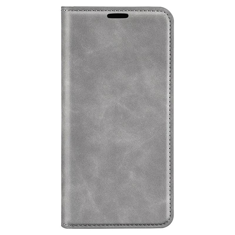 Para Xiaomi Redmi Note 12 Pro 5G / Note 12 Pro Speed 5G / Poco X5 Pro 5G Capa de carteira e suporte de couro sintético com toque de pele - Cinza