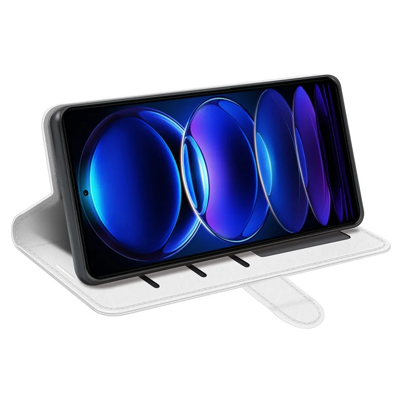 For Xiaomi Redmi Note 12 Pro 5G / Note 12 Pro Speed 5G / Poco X5 Pro 5G Leather Wallet Case Crazy Horse Texture Stand Cover - White