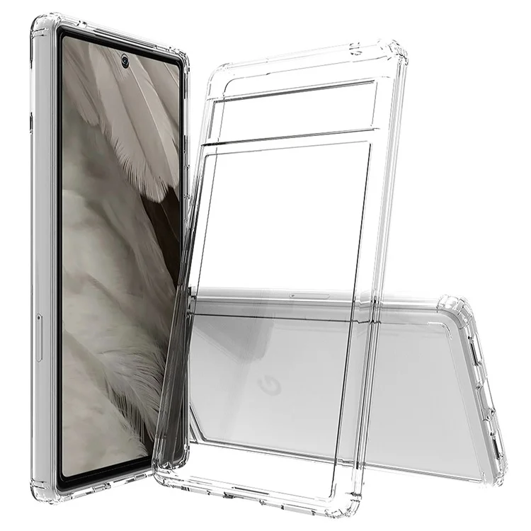 Capa de Smartphone para Google Pixel 7a, Capa Protetora de Telefone com Acrilico Antiamarelo TPU Transparente