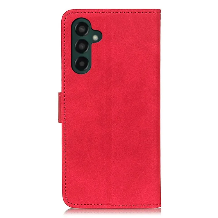 KHAZNEH per Samsung Galaxy A24 4G (162,1 x 77,6 x 8,3 mm) Custodia per telefono anti-urto Retro Texture Flip Wallet Stand Custodia protettiva - Rosso