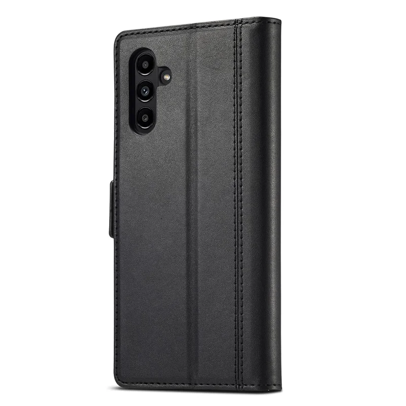 LC.IMEEKE Phone Case For Samsung Galaxy A14 4G / 5G , Full Protection Flip Leather Phone Cover Stand Wallet - Black
