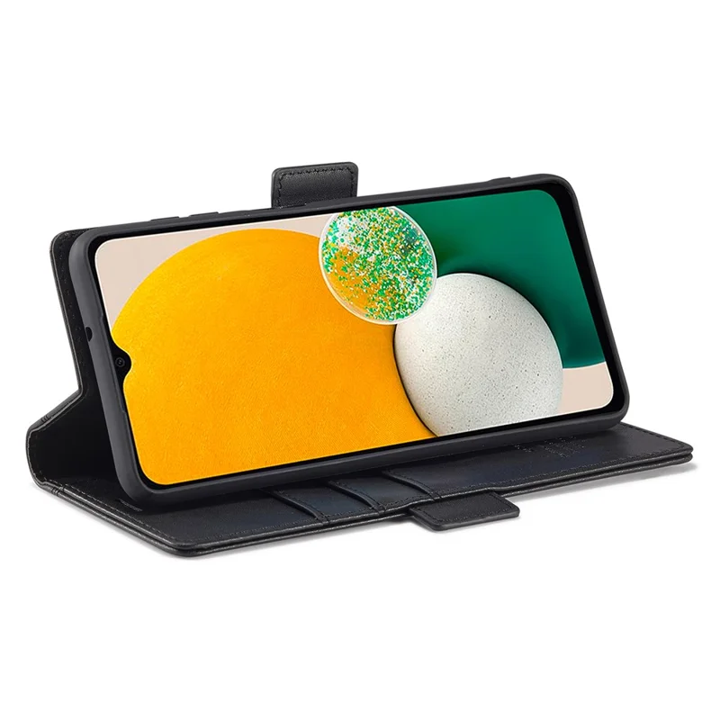 LC.IMEEKE Phone Case For Samsung Galaxy A14 4G / 5G , Full Protection Flip Leather Phone Cover Stand Wallet - Black