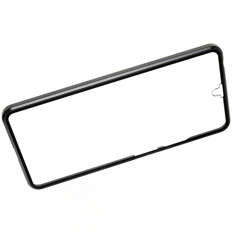 For Xiaomi Redmi Note 12 Pro 5G / Note 12 Pro Speed 5G / Poco X5 Pro 5G Double-sided Tempered Glass Phone Case Magnetic Metal Frame Clear Cover - Black