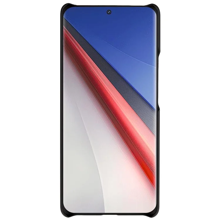 Pour vivo iQOO 11 Pro 5G Étui de protection PC caoutchouté Glossy Surface Glossy Back Phone Cover - Noir