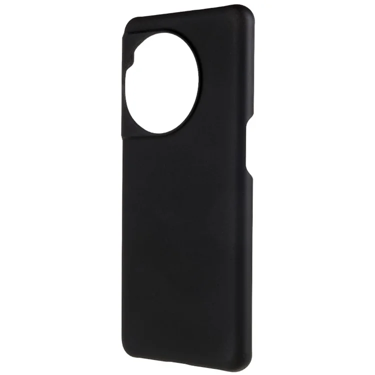 Pour OnePlus 11 5G Texture Caoutchoutée Case de Téléphone Hard PC Anti-fingerprints Cover - Noir